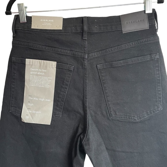 Everlane The Way High Jean Coal Black 28 NWT  F-BTM-DNM-WHGH-SRT-DKW-28 - Picture 7 of 12